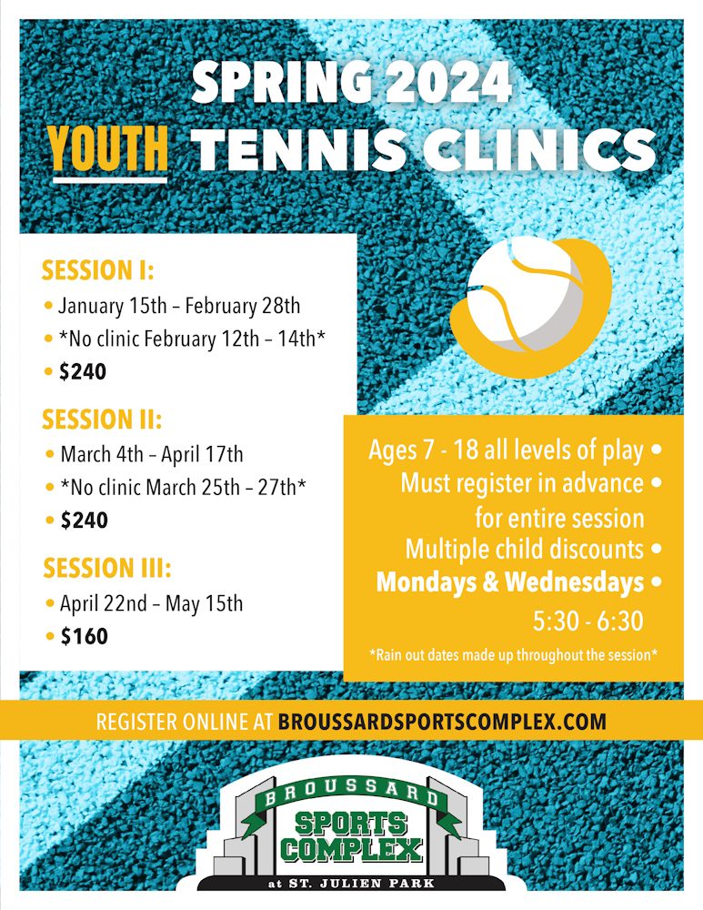 COB Spring 2024 Youth Tennis Clinics Flyer RGB 20231212